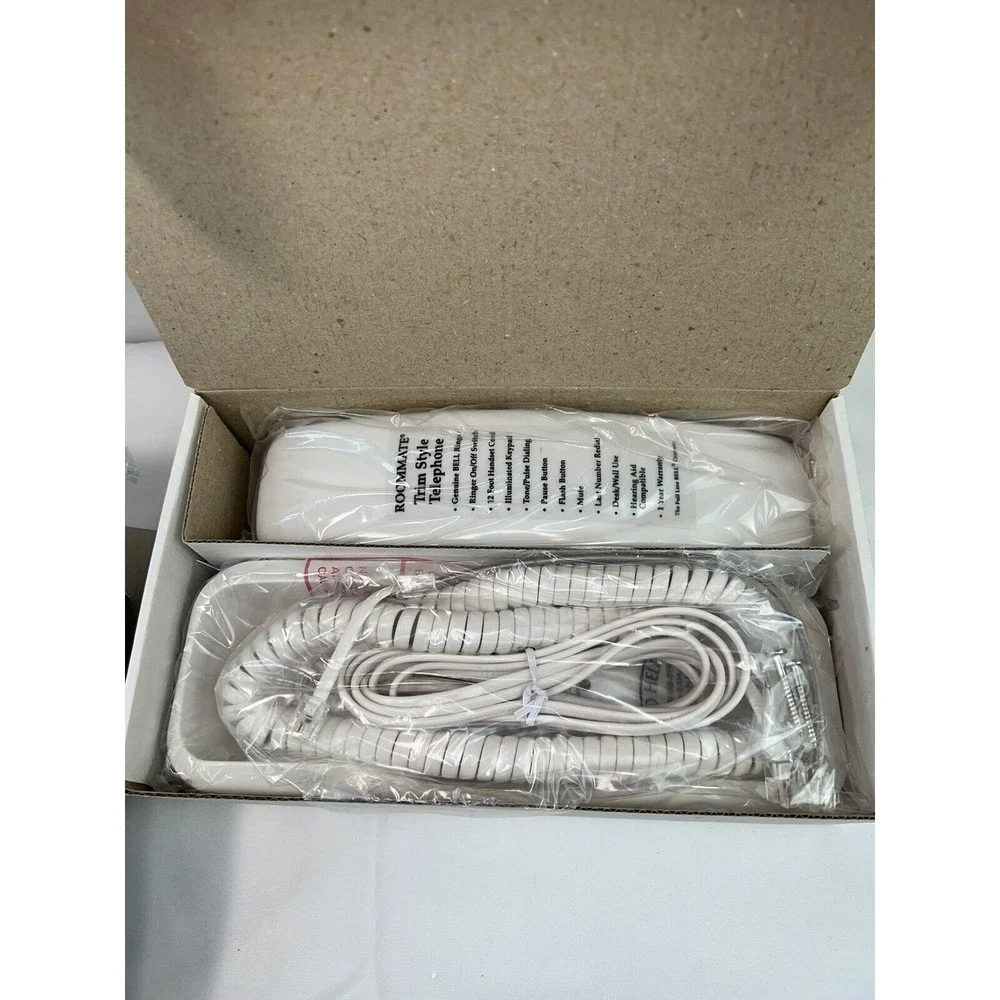 New VTG Northwestern Bell Roomate Trim Style Phone WHITE ILLUMINATED Keypad 1995